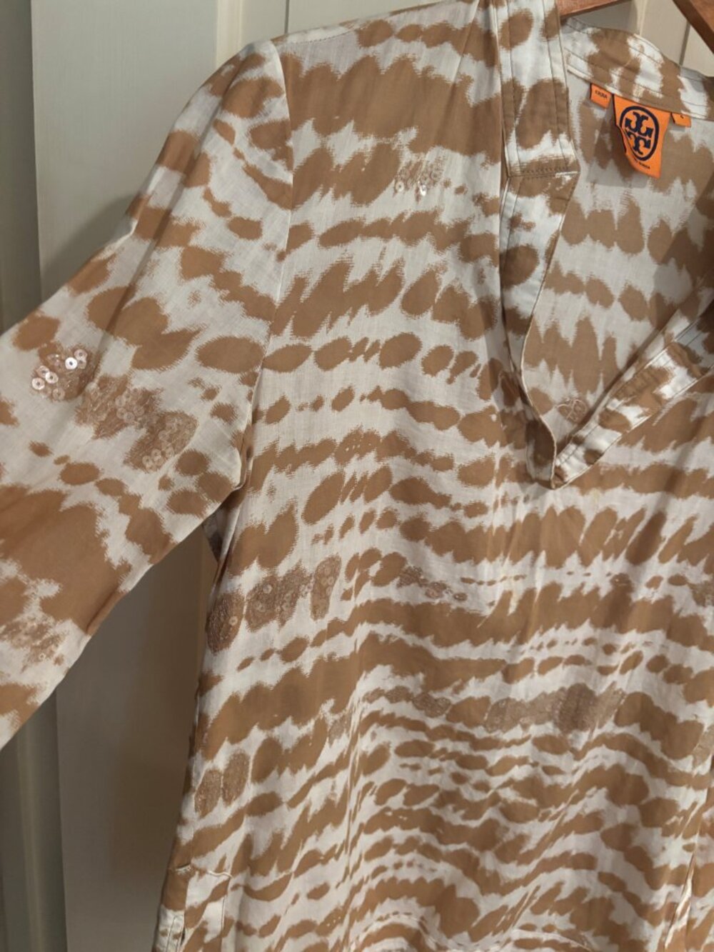 Iconic Tory Burch Lightly Sequined Summer Top